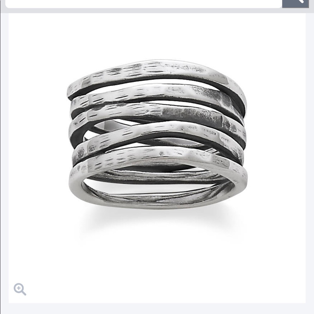 James Avery stacked hammered ring sterling silver